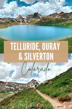 the trail to telluride, quarry and silverton camping guide with text overlay