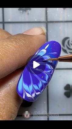 Nail Painting Ideas, Most Beautiful Nail Designs, Nail Art Bleu, Easy Nail Art Ideas, Tropical Nail Art, Nailart Tutorial, Blue Nail Art Designs, Ideas For Weddings