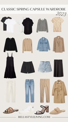 Clothes Capsule, Outfit Capsule, Outstanding Outfits, Neutral Capsule Wardrobe, Spring Wardrobe Essentials