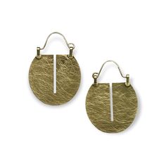 These simple dangling earrings easily transition from the beach to the office (or Zoom call) or date. We think they're incredibly versatile. Details: Hook fastenings for pierced ears. Size: Length of drop: ~ 1.5" (5 cm), widest portion: ~ 1" (2.5 cm) Material: Brass Zoom Call, Dangling Earrings, Pierced Ears, Ear Piercings, The Beach, Dangle Earrings, Brass