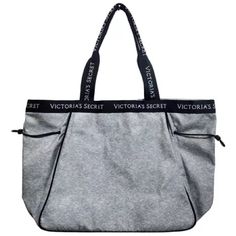 Nwt Victoria’s Secret Tote Bag Sporty Tote Shoulder Bag For Shopping, Sporty Shopping Bag With Removable Pouch, Gray Large Capacity Bags For Shopping, Large Capacity Gray Pouch Bag, Sporty Large Capacity Shoulder Bag For Shopping, Sporty Shoulder Bag For Shopping, Victoria's Secret Rectangular Bags For Daily Use, Victoria's Secret Shoulder Bag With Removable Pouch For Travel, Gray Shopping Bag With Adjustable Strap