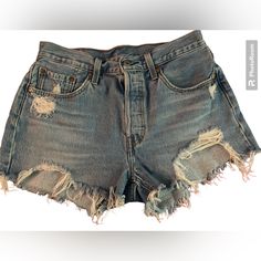 New Without Tag. Trendy Distressed Levi's Bottoms, Levi's High Rise Ripped Jean Shorts, Levi's Ripped Blue Jean Shorts, Levi's Ripped Denim Shorts, Levi's Distressed Short Jeans, Ripped Levi's Denim Blue Bottoms, Levi's Distressed Denim Bottoms, Levi's High Waist Distressed Bottoms, Levi's Distressed Denim Shorts