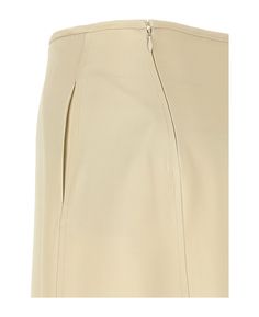 Elegant Beige Flared Mini Skirt, Elegant Pleated Mini Wrap Skirt, Viscose Midi Workwear Skirt, Viscose Flared Skirt For Work, Viscose Lined Skirt For Work, Viscose Midi Skirt For Workwear, Workwear Viscose Flared Skirt, Lined Viscose Skirt For Work, Fitted Viscose Skirt For Work