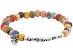 PRICES MAY VARY. Bohemian Style: This colorful ceramic bead bracelet features a vibrant, eclectic design inspired by bohemian fashion trends. Floral Charm: The bracelet is adorned with a delicate floral charm, adding a touch of whimsy and personality to the accessory. Versatile Accessory: Perfect for casual or dressy occasions, this bracelet can be worn alone or stacked with other bracelets for a layered look. Durable Construction: Crafted from high-quality ceramic beads and sturdy materials, en Ceramic Beads Bracelet, Cool Jewelry, Color Butterfly, Colorful Ceramics, Eclectic Design, Butterfly Charm, Bohemian Fashion, Colorful Bracelets, Ceramic Beads