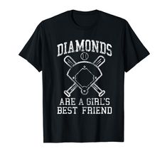 PRICES MAY VARY. Diamonds Are A Girls Best Friend - This baseball design is for baseball players who play as a pitcher, batter, or catcher. A gift for baseball fans who can't wait for the baseball season to start and cheer for their favorite baseball team. Looking for cool baseball outfit to wear during baseball practice or training? Are you a baseball coach? If yes, then this is for you. Awesome for baseball lovers with strong passion for this sport. Ideal for baseball fanatics out there. Light Cheap Graphic Print Shirt For Baseball Season, Baseball Practice, Softball Tees, Baseball Coach, Baseball Design, Baseball Outfit, Fundraising Ideas, Baseball Season, Baseball Fan