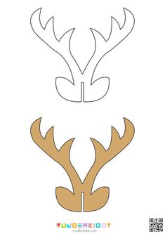 how to draw a deer's antlers with easy step by step instructions for kids