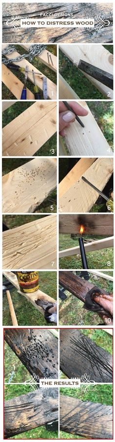 the steps to make a diy outdoor fire pit with wood and metal tongs