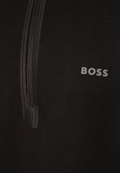 BOSS Športni pulover - black Boss Sweatshirt, Sweater Black, Black Noir, Black Sweaters, Sweatshirts, Black