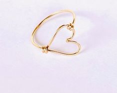 Heka Heart Ring 14k Gold Filled | Etsy Trendy Rings For Anniversary On Valentine's Day, Trendy Rings For Valentine's Day Anniversary, Trendy Valentine's Day Gift Rings, Trendy Heart Ring For Valentine's Day Anniversary, Adjustable Open Heart Ring For Valentine's Day, Trendy Adjustable Heart Ring For Anniversary, Old Town, Statement Rings, Heart Ring