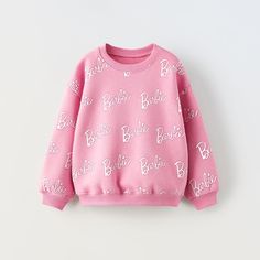 Zara Baby Toddler Kids Girl Barbie Mattel Sweater Pink 5-6y Nwt Zara Kids Boys, Barbie Sweatshirt, Girl Barbie, Baby Barbie, Zara Sweatshirt, Sequined Sweatshirt, Barbie Mattel, Zara Baby, Girls Art