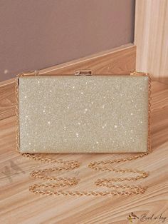 Bird in Bag - Adorned Pearl Embellished Glitter Clutch Bag - Perfect for Evening Events, Weddings, Bridesmaids, Birthdays Sparkling Rectangular Clutch For Party, Gold Glitter Evening Bags, Party Glitter Gold Bags, Gold Glitter Party Bags, Gold Rectangular Bags With Glitter, Glitter Clutch Evening Bag For Event, Glitter Clutch Evening Bag For Events, Gold Sparkling Evening Bag For Party, Elegant Gold Bag With Glitter