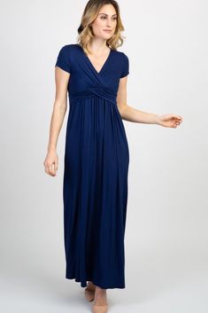 Tall Navy Draped Maternity/Nursing Maxi Dress New Mom Outfits, Navy Drapes, Nursing Maxi Dress, Tall Maxi Dress, Nursing Friendly Dress, Petite Maxi Dress, Drape Maxi Dress, Maternity Maxi Dress, Trendy Maternity