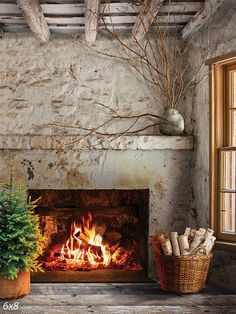 Rustic Fireplace Photography Backdrop - A cozy stone fireplace with a roaring fire Exposed Ceiling Beams, Fireplace Photography, Cottage Photography, Exposed Ceiling, Portable Backdrop, Holiday Fireplace, Rustic Fireplace, Wooden Fireplace, Holiday Portraits