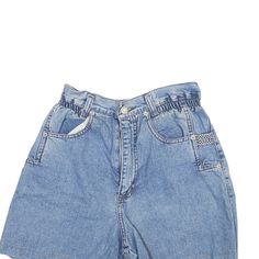 Item is in good used condition. >Size: S >Waist Size: 28" >Inside Leg: 3" >Rise: 12" >Hem: 10" 90s High-waisted Denim Bottoms, 90s High Rise Denim Bottoms, 90s High Waist Denim Jean Shorts, 90s High Rise Denim Jean Shorts, 90s Style High Waist Denim Jean Shorts, 90s Denim Jean Shorts Straight Leg, 90s Straight Leg Denim Jean Shorts, 90s Denim Straight Leg Jean Shorts, 90s Style Medium Wash Denim Jean Shorts