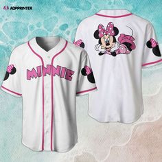 Minnie Mouse White Pink Disney Baseball Jersey Shirt: Cute & Comfy Disney Fashion Feminine Color Palette, Pink Color Combination, Minnie Mouse Shirts, Baseball Jersey Shirt, Disney Fashion, Cute Comfy, Fashion Gallery, Baseball Jersey, Disney Style