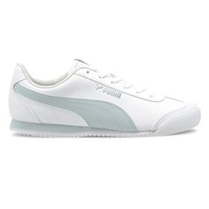 Inspired by Puma's soccer heritage, the Turino is a classic kick with lots of retro good looks. The clean premium leather upper is accented by cool overlays and a lightweight midsole design. Lace up. Throw back. $49.95 Cool Overlays, Throw Back, White Sneakers Women, Casual Sneakers Women, Lace Up Sneakers, High Quality Shoes, Sportswear Women, Leather Lace, White Sneakers