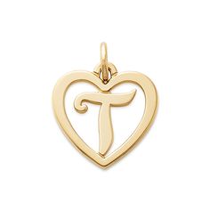 Keep your initials (and the initials of loved ones) close with you wherever you go thanks to the Heart Script Initial Charm. Originally released in 1982, this classic Avery heart charm is available in sterling silver or 14K gold and is available in letter Anniversary Heart Charm Initial Pendant, Anniversary Heart Charm With Initial Pendant, Anniversary Heart Charm And Initial Pendant, Anniversary Initial Pendant Charms, Classic Initial Pendant Charm, Traditional Heart, Script Initial, Classic Fonts, James Avery