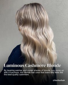 If you’re after soft and luxurious blonde shades, you can’t miss the cashmere blonde hair color trend grabbing everyone’s attention this season. ✨ Seamlessly weaving cool and warm tones, it creates a harmoniously blended blonde dimension that looks effortlessly charming and sophisticated. Check out these hot ideas and choose the one you’re smitten with! #blondehair #blondehairgirl #blondehaircolor #blondehaircolors Cashmere Blonde, Blonde Dimension, Blended Blonde, Blonde Shades, Blonde Hair Girl, Hair Magazine, Shades Of Blonde