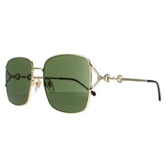 The GG1018SK 002 Gold Green are a lightweight thin metal frame with the rectangle shaped lenses giving a modern style. Adjustible nose pads allow for a personalised fit while the logo appears along the temples for brand authenticity. Sunglasses Rectangle, Holiday Outfits Women, Sunglasses Gucci, Green Sunglasses, Pierced Jewelry, Gucci Sunglasses, Fashion Face, Rectangle Shape, Holiday Outfits