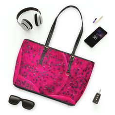 Made with high-grade PU leather, this custom shoulder bag comes packed with both style and durability. It is spacious, comfortable and can accommodate your ideas in crisp detail. Available in 2x sizes.  .: 100% high-grade PU leather .: Polyester lining .: Gold-colored zipper and buckles  .: Available in two sizes .: Double-sided print .: Stylish fit Pink Large Capacity Leather Bag, Large Capacity Pink Leather Bag, Red Faux Leather Travel Shoulder Bag, Red Faux Leather Shoulder Bag For Travel, Pink Faux Leather Shoulder Bag For Everyday Use, Red Faux Leather Travel Bag, Red Faux Leather Shoulder Bag, Red Faux Leather Bags For Everyday Use, Red Faux Leather Bag For Everyday Use