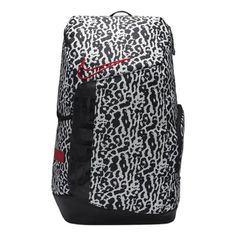 The Nike Hoops Elite Pro Printed Backpack 32L is the perfect accessory for any active lifestyle. With its sleek black and white design, it is sure to turn heads. The spacious 32L capacity allows you to store all your essentials while on the go. The adjustable straps and padded back panel make it comfortable to carry, while the multiple pockets and compartments provide easy access to your items. The Nike Hoops Elite Pro Printed Backpack is inspired by the classic Nike Hoops Elite series, and is perfect for any basketball fan. Whether you're headed to the gym or the court, this backpack is the perfect companion. (Unisex/Colorblock) Nike Hoops Elite Backpack, Nike White Functional Backpack, Nike Black Standard Backpack, Nike White Standard Backpack, Nike White Backpack For Everyday Use, White Nike Functional Backpack, White Nike Backpack For Everyday Use, Nike Black Backpack For Outdoor Activities, Rectangular Black Backpack For Gym