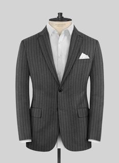 Introducing the Italian Wool Agseni Suit, a sophisticated choice that not only enhances your appearance but also exudes an authoritative presence. Meticulously crafted from the finest pure wool fabric, this exceptional suit showcases a tasteful pattern of evenly spaced vertical stripes, emanating an air of distinction. The subtle gray tone further amplifies its overall charm while its design embodies a refined and understated aesthetic. Whether you find yourself in a formal business meeting, a f