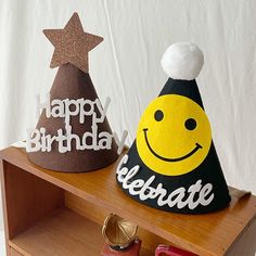 Cute Happy Birthday Hat Felt Cone Hats DIY Birthday Cap Celebration Decor Birthday Party Supplies Cone Hats, Birthday Cap, Decor Birthday Party, Cute Happy Birthday, Celebration Decor, Diy Hat, Birthday Hat, Decor Birthday, Cute Happy