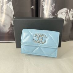 This Chanel 19 Wallet Is Gorgeous! It Is In Great Condition & Will Come With The Box & Dust Bag, I. This Is A Final Sale Item. The Coa And Complimentary Free Shipping Are Included As A Part Of Your Purchase, Yours Truly, 7rings Luxury Blue Wallet For Formal Occasions, Formal Blue Bags With Card Slots, Designer Blue Wallet For Formal Occasions, Designer Blue Wallets For Formal Occasion, Designer Blue Bags With Card Slots, Blue Designer Bags With Card Slots, Designer Blue Bifold Wallets, Blue Rectangular Wallets For Formal Occasions, Formal Blue Rectangular Wallets