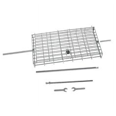 an oven grate and tools on a white background