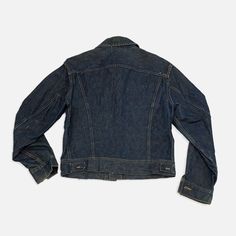 Lee Denim Sanforized Jacket 1950-80s Size: 40 Regular chest-21” shoulder-6” sleeve-25” top to bottom-22” Vintage Selvedge Denim Blue Outerwear, Vintage Selvedge Denim Outerwear, Retro Fitted Denim Jacket For Workwear, Vintage Dark Wash Denim Jacket For Work, Vintage Denim Blue Jacket For Work, Vintage Denim Jacket For Work, Vintage Selvedge Denim Jacket For Fall, Vintage Dark Wash Selvedge Denim Jacket, Vintage Denim Jacket With Double-needle Sleeve For Fall