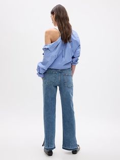 Mid Rise Cotton '90s Loose Jeans | Gap Casual Spring Jeans With Loosely Fitted Hips, Spring Mom Fit Pants With Straight Hem, Gap Everyday Denim Blue Jeans, Gap Straight Leg Jeans For Fall, Medium Wash Loose Fit Jeans For Summer, Relaxed Light Wash Summer Jeans, Gap Relaxed Fit Cargo Pants, Denim Blue Relaxed Fit Cropped Jeans For Spring, Casual Gap Flare Jeans For Fall