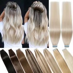 Invisible Tape In Human Hair Extensions Full Head Skin Weft Blonde Thick Glue US Product Detail: 1.Material: 100% remy human hair. Silky soft and tangle free. 2.Texture: straight. You can restyle at home, make curl or straighten, note tempreture should be under 120℃ 3.Hair life: 6-12 months (depending on your care) 4.Glue life: 1-2 months (10 more pcs of extra tape are included in package for replacement) 5.Length: 12-24 inches 6.Weight: 40/50 gram 7.Quantity: 20 pcs/pack Colour:#01 Jet black, # Type 4 Natural Hair, Hair Silky, Type 4 Hair, Balayage Color, Tape In Extensions, Coily Hair, Bleach Blonde, Curly Hair Routine, 100 Remy Human Hair