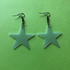 Dangle glow in the dark star earrings Hypoallergenic Green Star Earrings For Pierced Ears, Glow In The Dark Stars, Dark Stars, Glow Stars, Novelty Earrings, Color Quotes, Dark Star, Some Ideas, Star Earrings