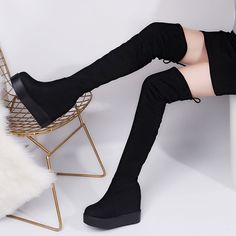 Microdeer 2022 Winter Women High Boots Fashion Hidden Heel Woman Long Boot Warm Plush Thigh High Boots For Women Winter Platform Shoes Lightweight construction with breathable mesh fabric provides a comfortable and flawless fit. High Boots Platform, Plush Shoes, Boots Long, Platform Boots Women, Women's Over The Knee Boots, Womens High Boots, Boots Female, Popular Boots, Dr Shoes