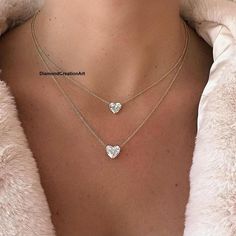 Luxury Heart-shaped Necklace With Diamond Accents, Affordable Heart Cut Necklace For Gift, Luxury Heart-shaped Solitaire Necklace For Formal Occasions, Luxury Heart Pendant Necklace With Prong Setting, Dainty Diamond Necklace With Heart Charm, Luxury Heart Cut Brilliant Solitaire Necklace, Heart Shape Pendant Diamond, Heart Shaped Solitaire Diamond Necklace, Winter Pallette