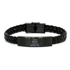 A Classic Braided Rope Engraved Stainless Steel Bracelet is a perfect gift for Dad. This classic braided rope bracelet can be worn on any occasion. It's made of stainless steel and PU leather. The length can be adjusted if it's too long.  The bracelet is 20cm long, so it's suitable for men. The leather strap is black, so it'll match your clothes or shoes. Product Features - Dad BRAIDED ROPE BRACELET - This classic braided rope bracelet is a perfect gift for Dad. - PERFECT GIFTS - This is a perfe Birthday Gifts For Dad, Braided Rope Bracelet, Engraved Stainless Steel, Braided Rope, Best Dad Ever, Braided Leather Bracelet, Best Birthday Gifts, Dad Birthday Gift, Men's Clothes