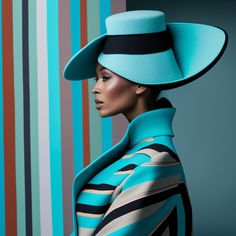 Buy art from Planète Inexistante (Free Shipping, Secured direct purchase): Digital Arts titled "DressCode Pasithea No23016" Posing Portrait, Studio Posing, Pop Art Fashion, Inspiration For Women, Church Hats, Women Outfit, Moda Vintage, Beautiful Hats, Editorial Fashion