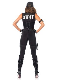 legavenue.com Deluxe SWAT Commander Swat Halloween Costume, Swat Costume, Catsuit Costume, Police Costume, Womens Fancy Dress, Mens Halloween Costumes, Leg Avenue, Easy Halloween Costumes, Fancy Dress Costumes