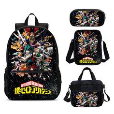 My Hero Academia Anime, Kids School Backpack, Pen Bag, Cooler Lunch Bag, Backpack Material, School Backpack, Large Backpack, School Fashion, Kids Backpacks