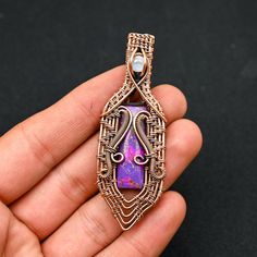 Welcome to our little shop, where you can find handmade copper wire jewelry and more, for you and your loved ones. We do accept custom orders also, kindly message us for more. 💖  Purple Copper Turquoise Gemstone Pendant Handcraft Unique Designer Copper Pendant Handmade Copper Wire Wrapped Pendant Women Pendant K118 💖 Gemstone : Purple Copper Turquoise Gemstone 💖 Gemstone Color : Purple  💖Gemstone Shape : Rectangle 💖 Metal : Copper 💖 Protection:- Copper will be tarnished after a while so tr Nickel-free Copper Wire Jewelry For Crafting, Handmade Purple Copper Jewelry, Handmade Artisan Copper Jewelry, Handmade Artistic Jewelry With Copper Wire, Artistic Copper Wire Jewelry As Gift, Artisan Copper Wire Jewelry As Gift, Artistic Copper Wire Jewelry For Gifts, Artistic Copper Wire Jewelry For Gift, Artistic Copper Wire Jewelry Gift