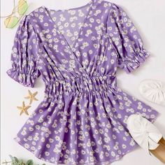 Newpurple Floral Ditsy Print Empire Waist Topnwtl-1x Super Lightweight Fun Floral Ditsy Print L 10/12 Xl 14/16 1x 18/20 Bundle To Save The Most #Y2k #Ditsy #Floral Lavender V-neck Top For Vacation, Floral Print Lavender Top For Vacation, Lavender Floral Print Top For Vacation, Purple Floral Print Summer Top, Purple Printed Summer Blouse, Summer Floral Print Purple Tops, Summer Purple Floral Print Top, Purple Summer Blouse For Day Out, Lavender V-neck Summer Blouse