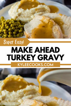 An image of homemade turkey gravy being poured on top of turkey Make Ahead Turkey, Thanksgiving Recipes Drinks, Make Ahead Turkey Gravy, Turkey Gravy From Drippings, Traditional Thanksgiving Recipes, Turkey Gravy Recipe, Thanksgiving Food Sides, Healthy Thanksgiving Recipes, Thanksgiving Appetizer Recipes