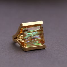 Lele Sadoughi “Bedrock” Ring. Modern Chic! 14k Gold Plated Brass Split Shank, 4mm Thick. Square Abalone Shell Set Into A Hinged Frame. Face, Appropriate 18mm X 18mm. Size Available In 6 Or 7 Brand New Without Tag. Abalone Ring, Artsy Jewelry, Hinged Frame, Thick Ring, Lele Sadoughi, Split Shank, Abalone Shell, Modern Chic, Artistic Jewelry