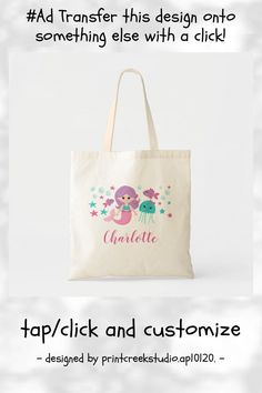 Cute Mermaid Personalized Tote Bag - tap, personalize, buy right now! #ToteBag #affiliatelink #mermaid #under #the #sea Customizable Tote Canvas Bag For Personal Use, Customizable Canvas Tote Bag For Personal Use, Eco-friendly Customizable Canvas Bag, Customizable Tote Bags For School, Cute Customizable Bags For Daily Use, Customizable School Tote Bag, Customizable Canvas Tote Bag For Personalized Gifts, Eco-friendly Rectangular Bags For Personalized Gifts, Customizable Cute Rectangular Bags