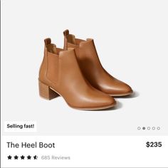 Brand New With Original Packaging Size 6.5 Color Camel Tan Chelsea Boots, Chelsea Boots Style, Everlane Shoes, Heeled Chelsea Boots, Suede Chukka Boots, High Ankle Boots, Heel Boot, Chelsea Ankle Boots, Black Leather Ankle Boots