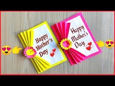 mother's day greeting cards with embellishments and paper flowers on them