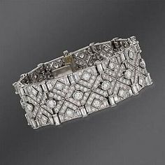 Art Deco Syn Diamond Bracelet for Women Handmade 925 Sterling Silver Jewelry New | eBay Platinum And Diamond Bracelets, Classic Evening Platinum Bracelets, Art Deco White Gold Bracelet For Formal Occasions, Formal Art Deco White Gold Bracelet, Art Deco White Gold Bracelets For Evening, Elegant Platinum Bracelets For Evening, Luxury Formal Rectangular Diamond Bracelet, Silver Platinum Bracelets For Evening, Formal Rectangular Jubilee Diamond Bracelet