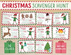 printable christmas scavenger hunt for kids