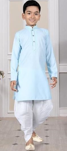 Blue color Boys Dhoti Kurta in Cotton fabric with Embroidered work Boys Kurta, Kurta Pyjama, Kids Pajamas, Summer Sale, Kids Boys, Party Wear, Pajamas, Cotton Fabric, Blue Color