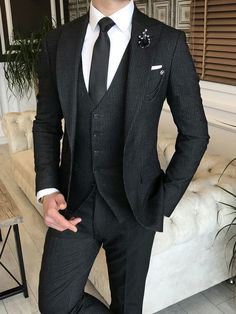 #ad Top Seller for Black Men Corduroy Suit Business Leisure Groom Tuxedo Wedding Prom Party Custom, Fashion Mens Suits Blazers Groom Suit Trends, Mens Pinstripe Suit, Suit Overcoat, Black Men Suits, Groom Tuxedo Wedding, Corduroy Suit, All Black Suit, Black Pinstripe Suit, Black Suit Men